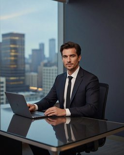 Business Corner Office Laptop