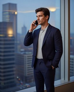 Business Skyline Phone Call