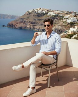 Travel Luxury Coastal Terrace Espresso Break Sunny Vacation View 35spn4 35spn4